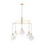 Sean Lavin Torian Dining Room Chandelier With Milk Clear Glass Mix Shade-1282357818-1282357817-1282357808