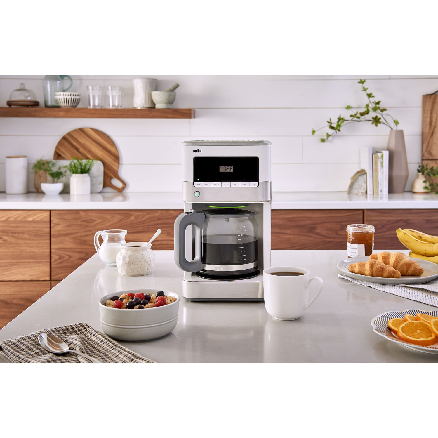 Braun BrewSense 12-Cup Drip Coffee Maker, White