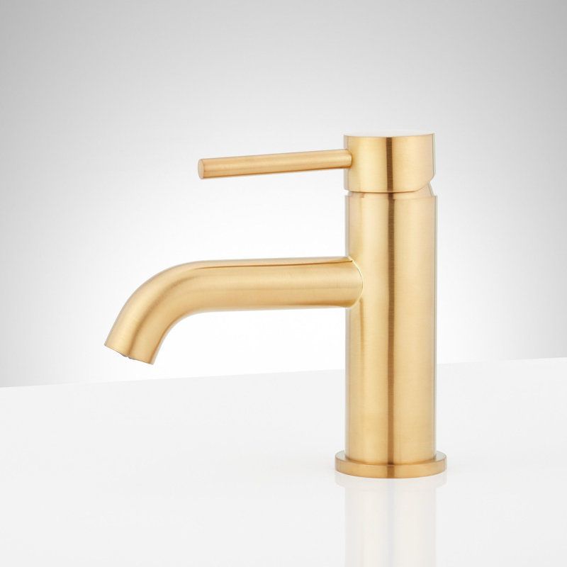 Lexia 1.2 GPM Single Hole Bathroom Faucet, Brushed Gold