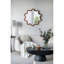 Miroir d'appoint 31 "x 30" en bois avec cadre unique