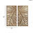 Two-Tone Wood Panel Wall Decor With Leaf Accentuation Art Design For Interior