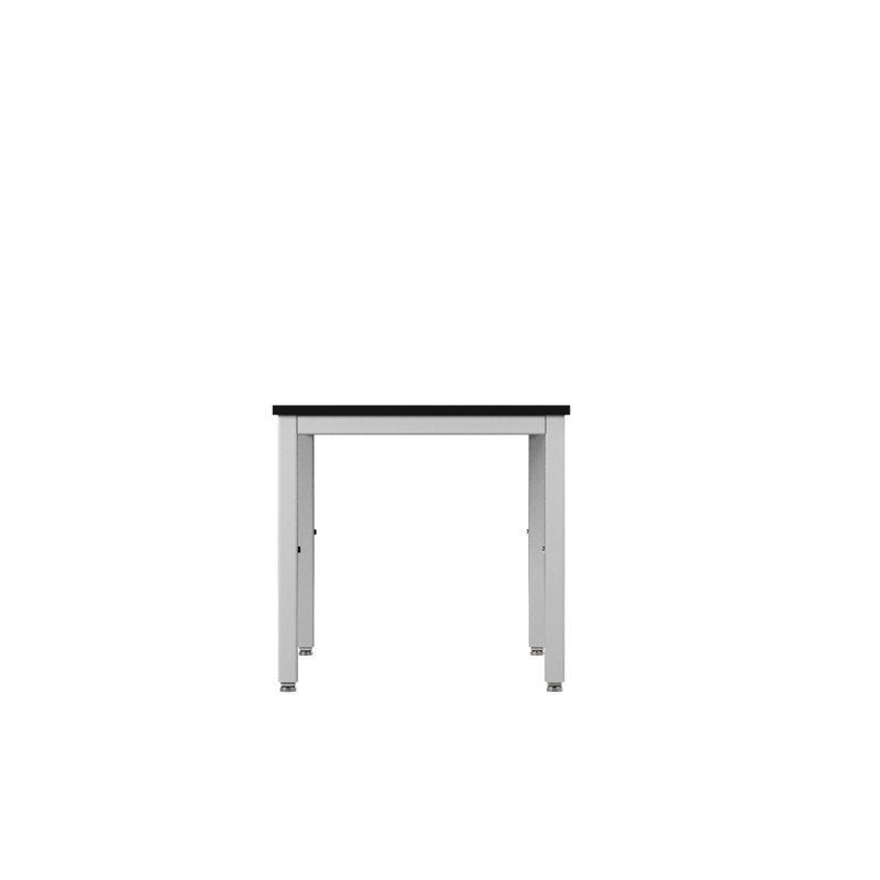 Table de laboratoire de table ACC, l 48 po x P 30 po, base coulissante, plateau phénolique, finition blanc cassé