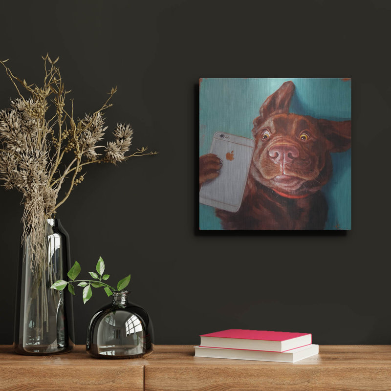 " Dog Selfie " by Lucia Heffernan, 12" H x 12" W