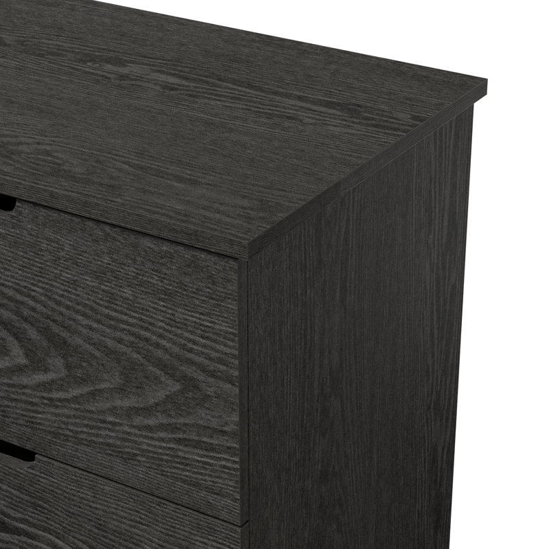 Commode 6 tiroirs Aroob, Chêne gris foncé