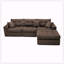 Canapé-lit en coin à compression Corduroy, canapé modulaire en L avec éponge à haute densité-754480246