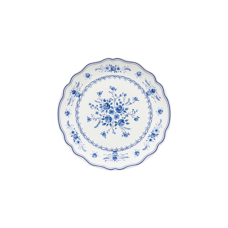 Assiettes à salade vila, Blanc / bleu