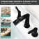 Widespread 2-handle Waterfall Bathroom Faucet with Drain Assembly