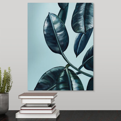 « tropical palms i », peinture sur toile