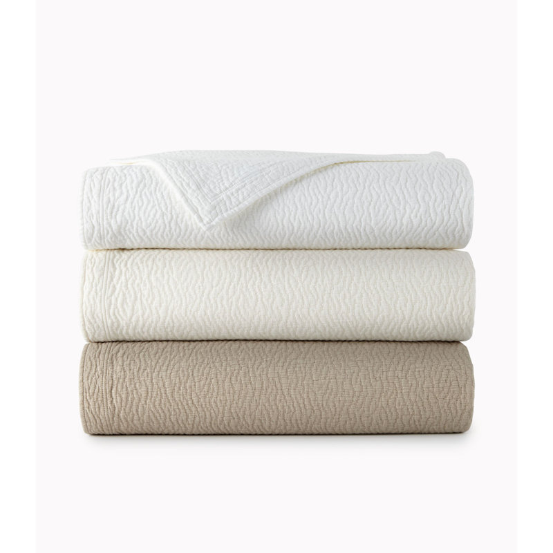 Mia 100% Cotton Coverlet, Full/Queen Coverlet, Pearl