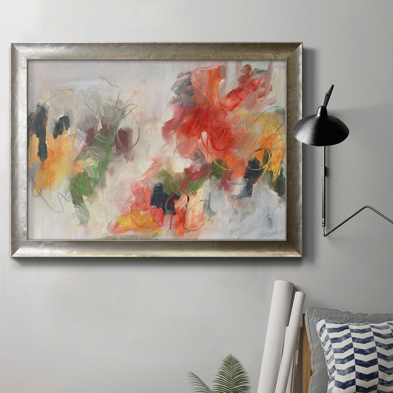 «Abstract Floral Delight II», peinture sur toile encadrée, L 20 po x H 16 po