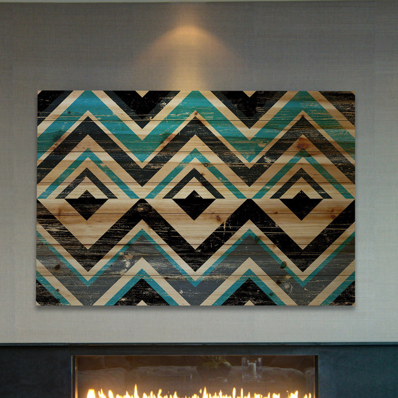 « square dimensions », impression sur bois, 24 po x 36 po