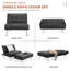Fauteuil convertible de 34 po de large avec repose-pieds-1224449344