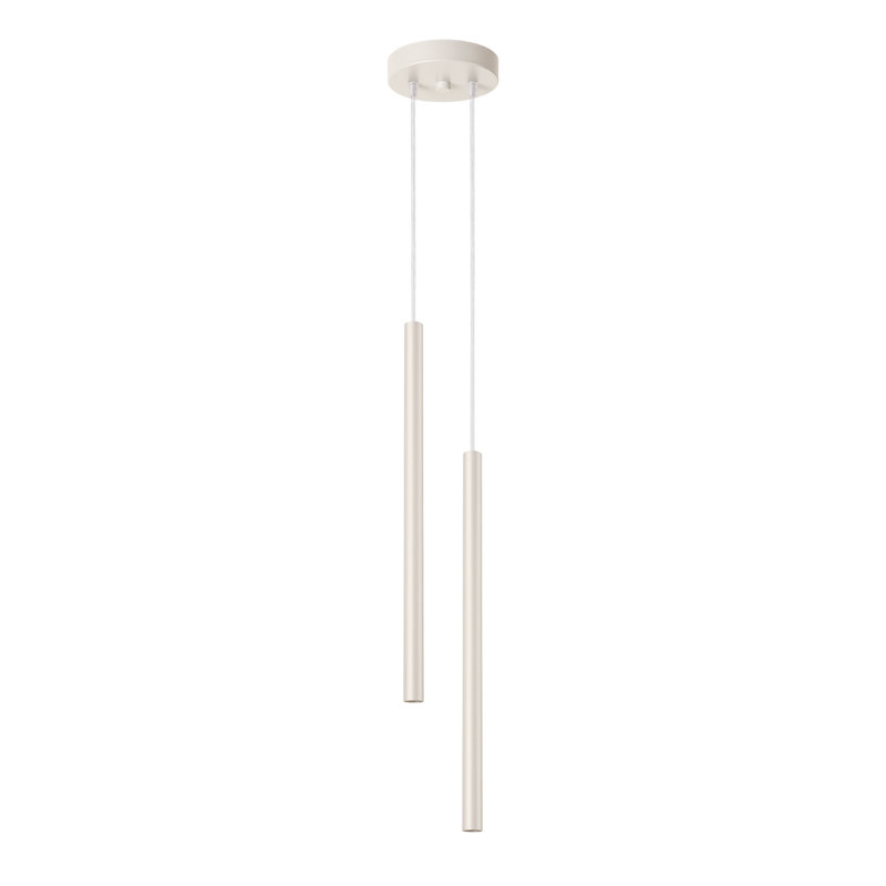 Berthile - Light Pendant, Beige, 52cm W x 9cm D, 2 Lights