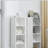 8-Tier Media Tower Rack, Slim Storage Cabinet with Adjustable Shelves, Tall Narrow Bookcase Display Bookshelf, Multi-functional double-decker bookcase-1414160069