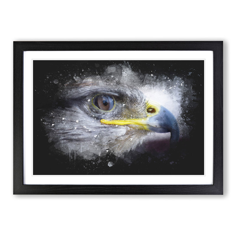 Golden Eagle Vol.4 - Picture Frame Painting, Black Framed, 36cm H x 48cm W x 2cm D