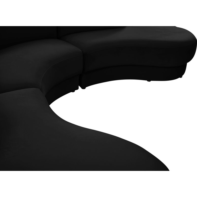 Isnesh Velvet Curved Sectional Symmetrical