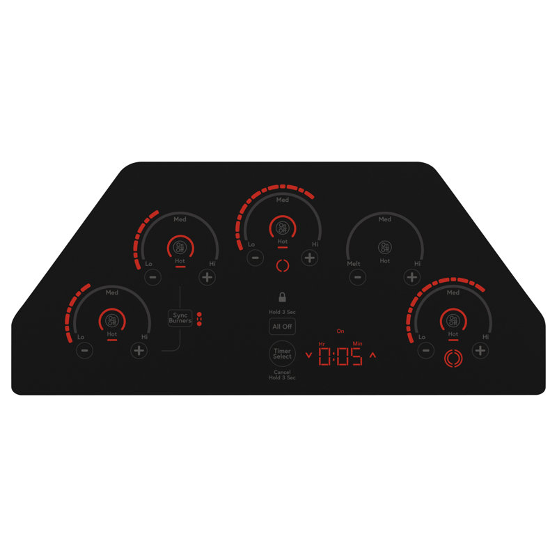Café 30" Electric Cooktop with 5 Elements and Griddle, Matte Black