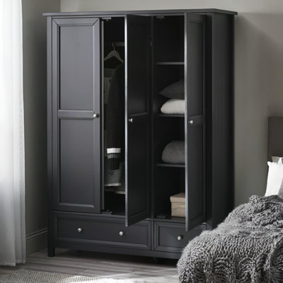 Vandiver 3 Door Solid Wood Wardrobe