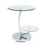 Glass Top Pedestal End Table
