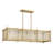 Muller 5-Light Linear Chandelier in Warm Brass