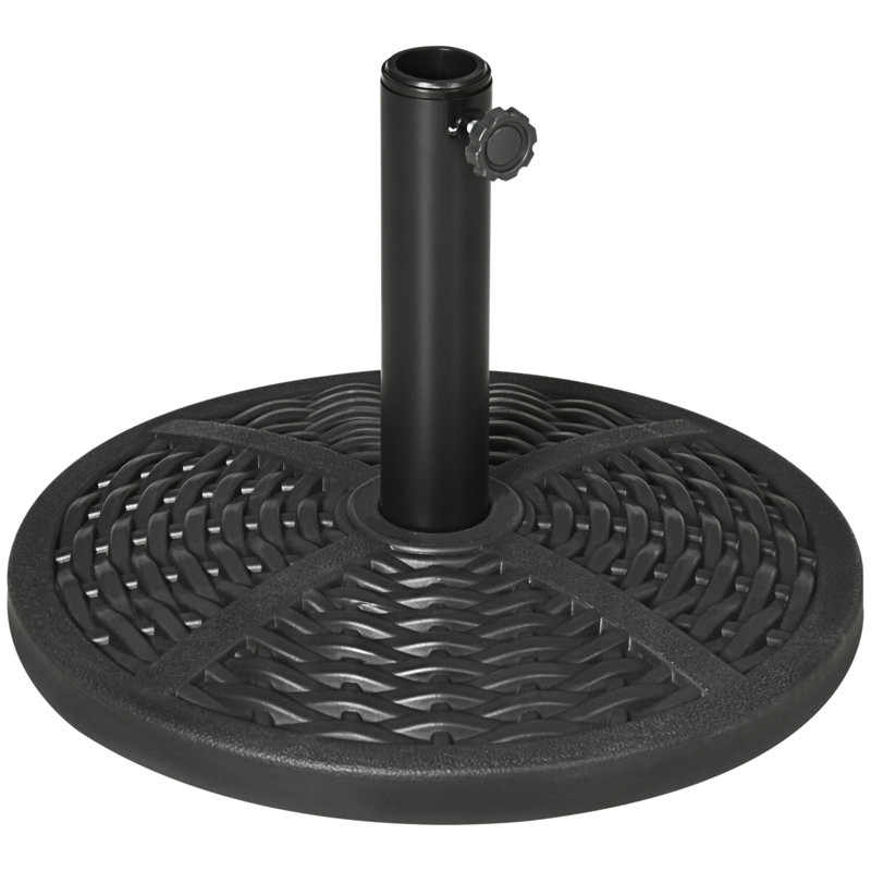 21 lb Porte-parasol rond robuste en rotin 18 po Market Market