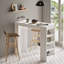 Table de bar moderne blanche de 47,2 po x 40,0 po x 20,3 po | 100% panneau de particules enduit de mélamine, épaisseur: 0,7 pouce | Conception élégante de couleur unie, parfaite pour les bars et les espaces de divertissement, durable et élégante-1824950633-1824950613