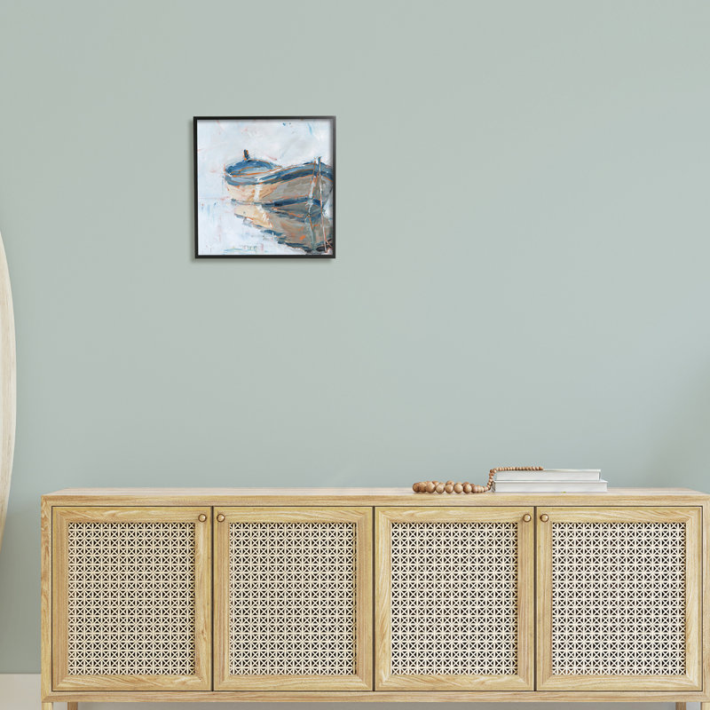 Motomarine abandonnée, H 17 po x l 17 po x P 1,5 po, Giclée encadrée noir minuit