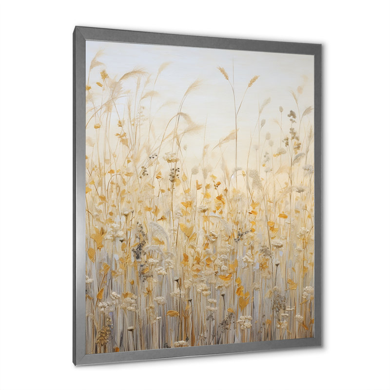 «Meadow Of Dreams III» sur toile, Cadre simple argenté, H 20 po x l 12 po x P 1 po