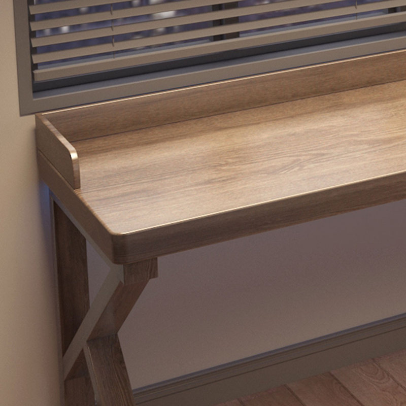 Bureau rectangulaire en bois massif noyer clair, Retour à gauche, H 29,53 po x l 70,87 po x P 47,24 po