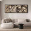 «Rustic Countryside Monochlorals Florals Abstract Flower», reproduction d'art sur toile-98041988-111568203