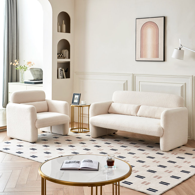 Canapé Mehnaaz, Textile beige