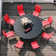 8 Person Patio Dining Set with 53" Round Metal Dining Table and 8 Stackable Textilene Chairs