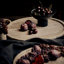 Sutton Round Travertine Tray Set