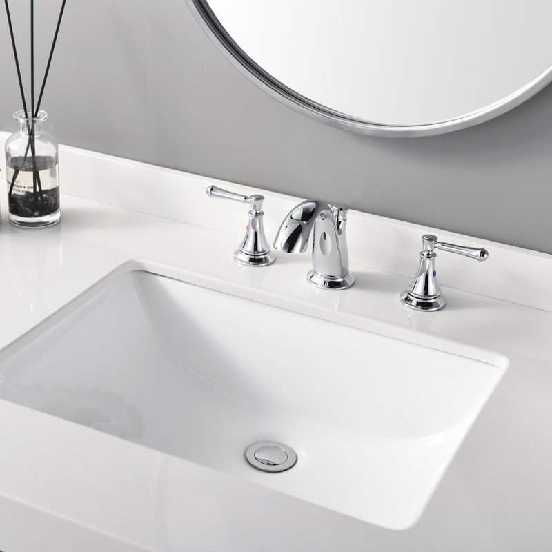 Widespread 2-handle Bathroom Faucet with Drain Assembly, Chrome