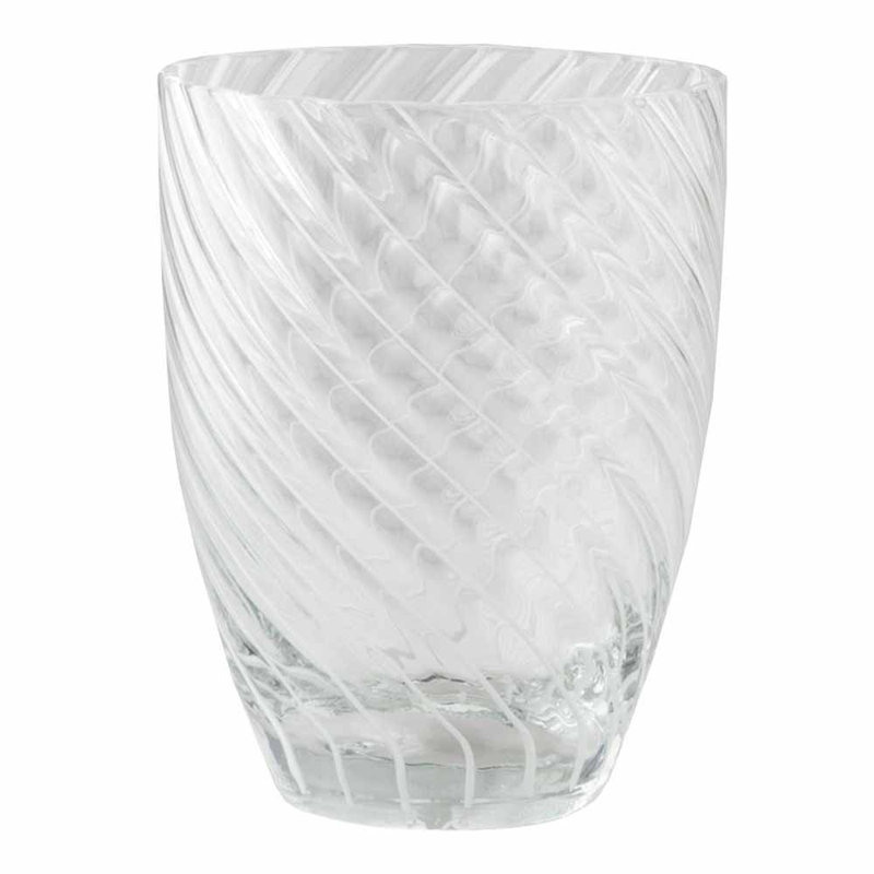 Almeta 380ml Handmade Drinking Glass, White