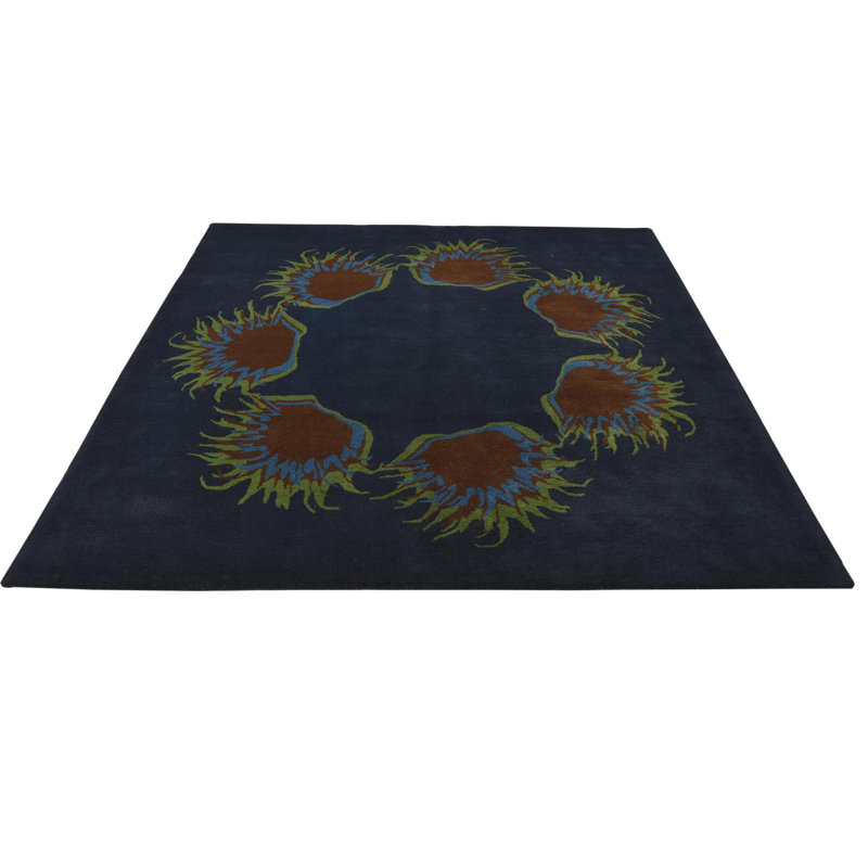 8 Ft Square Percy Navy Blue Rug