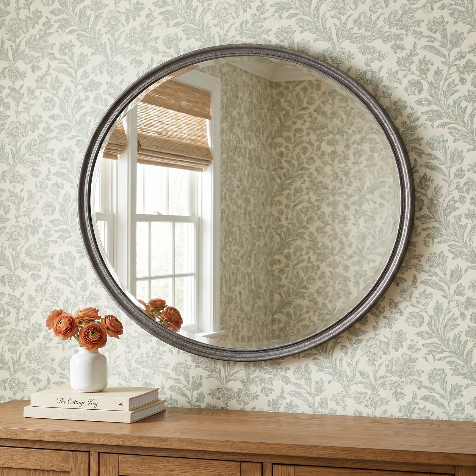 Alcy 45" Oak Accent Mirror, Molasses