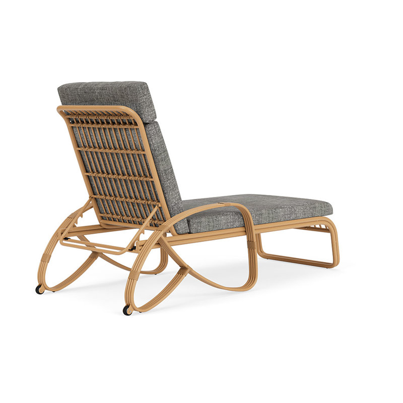 Riviera Outdoor Chaise Lounge, Black Sand