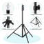 Adjustable Backdrop Stand Kit 2.6x3m (8.5x9.8ft) with 4 Background Clips, 4 Elastic Clips, 2 Sandbags & Carry Bag for Photography Video Studio Portraits Party Weddings