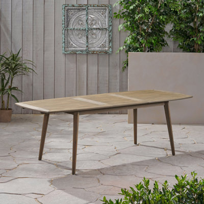 Table de salle à manger d'extérieur extensible en bois d'acacia
