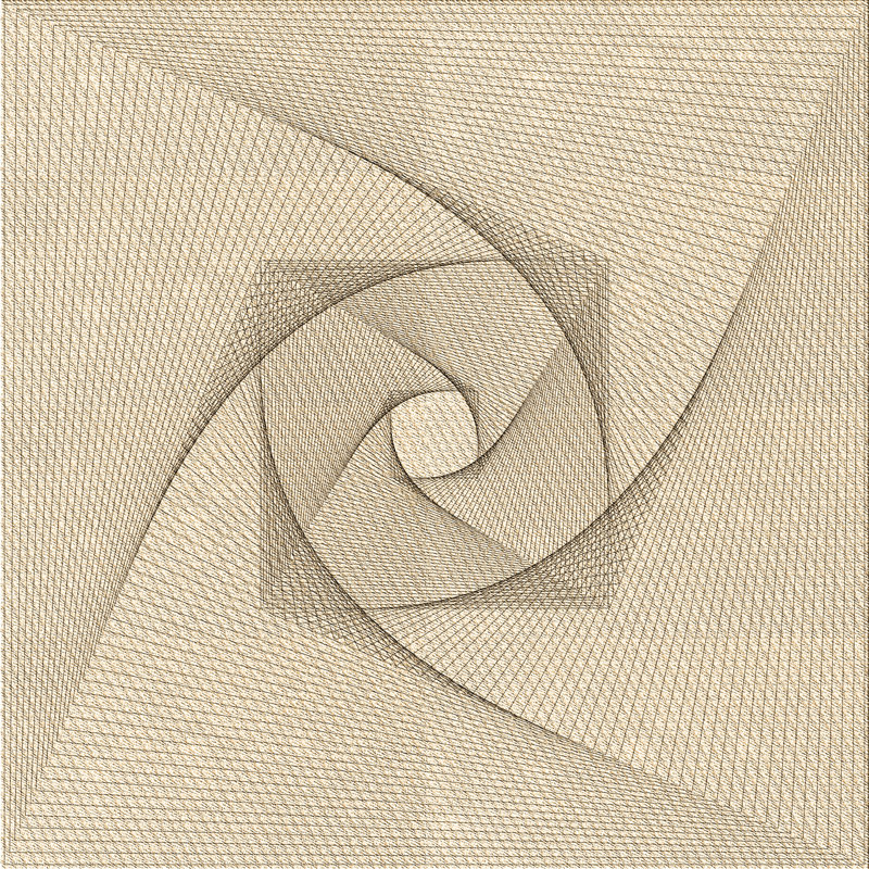 Abstract Indoor Rug, Square 4'