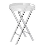 Acrylic Folding Tray Table, Acrylic End Table With Folding X Leg, Clear Acrylic Side Table