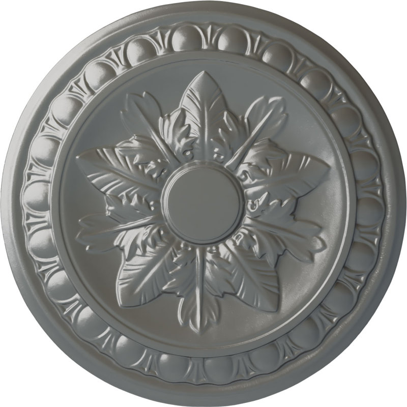 Médaillon de plafond H 17,75 po x l 17,75 po x P 1,125 po Exeter, Argent