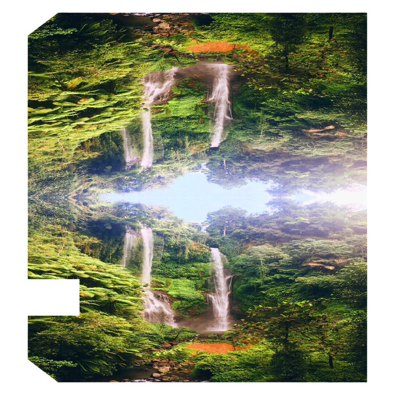 Forêt tropicale tropicale-housse de boîte aux lettres cascade