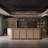 110.23-Inch Vintage Bar Counter Front Desk with Single Countertop, Wine Storage, and Lockable Drawers-110443195