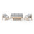 5-Person Outdoor Acacia Wood Conversation Set With Cushions And Table