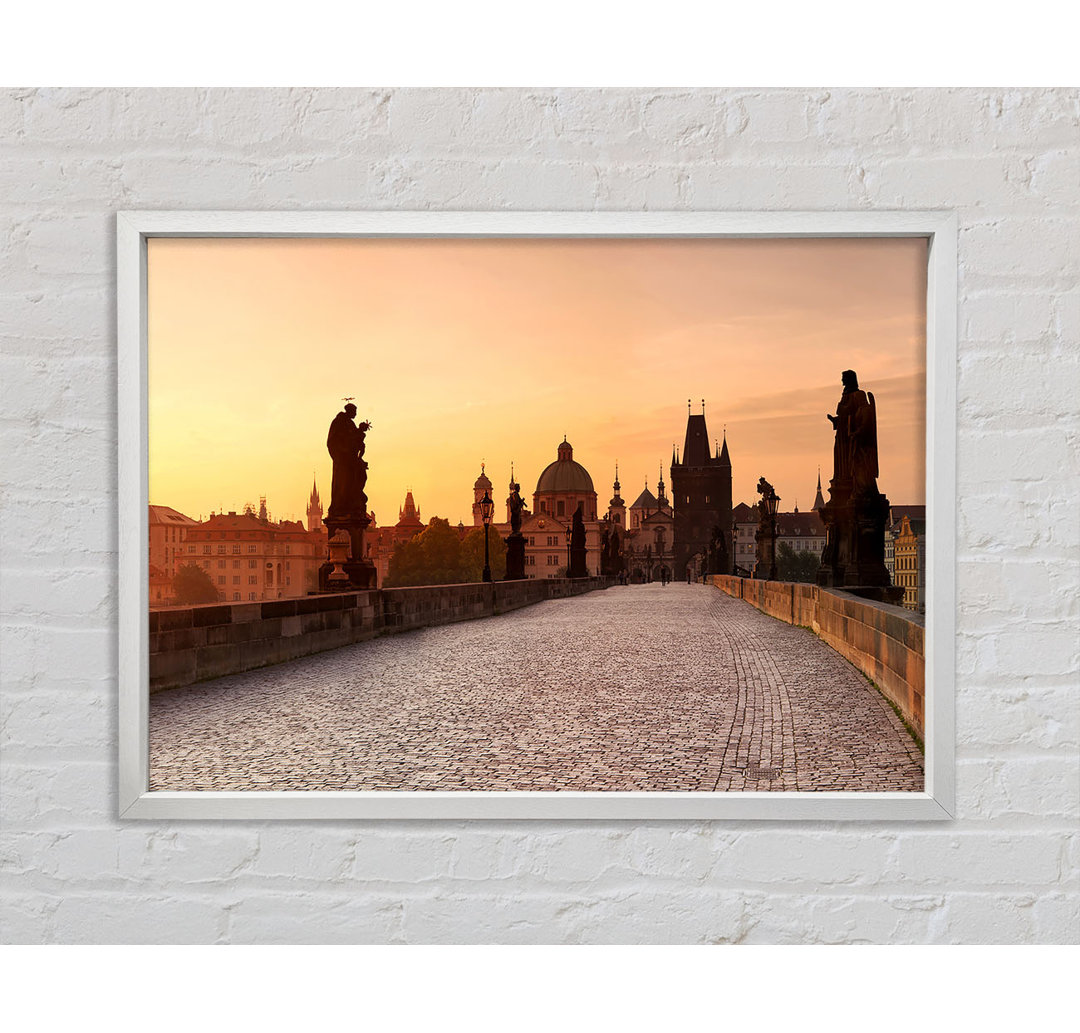 Charles Bridge Morning Glow - Einzelner Bilderrahmen Kunstdrucke auf Leinwand