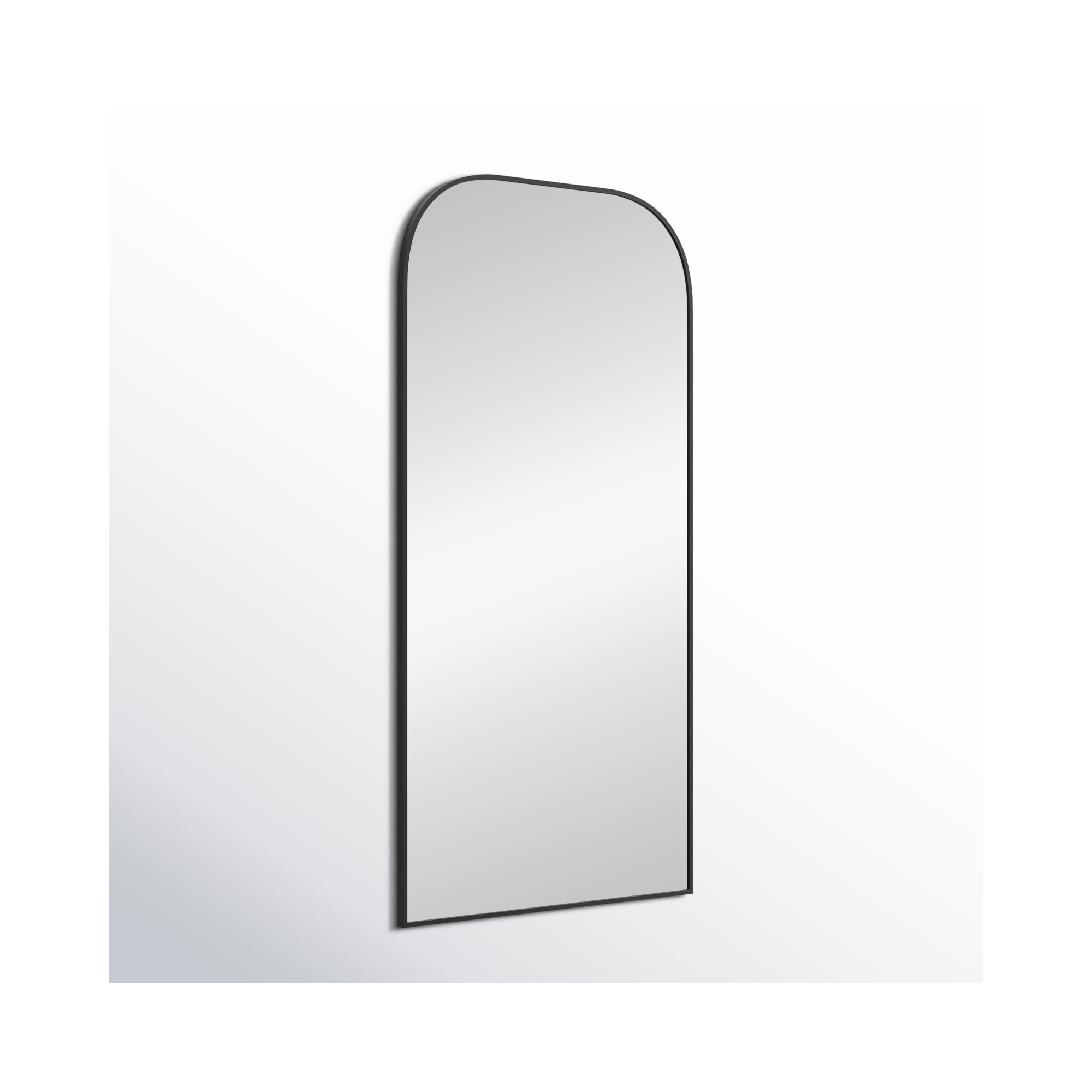 Sabine Metal Wide Arch Wall Mirror, 72" x 35", Black