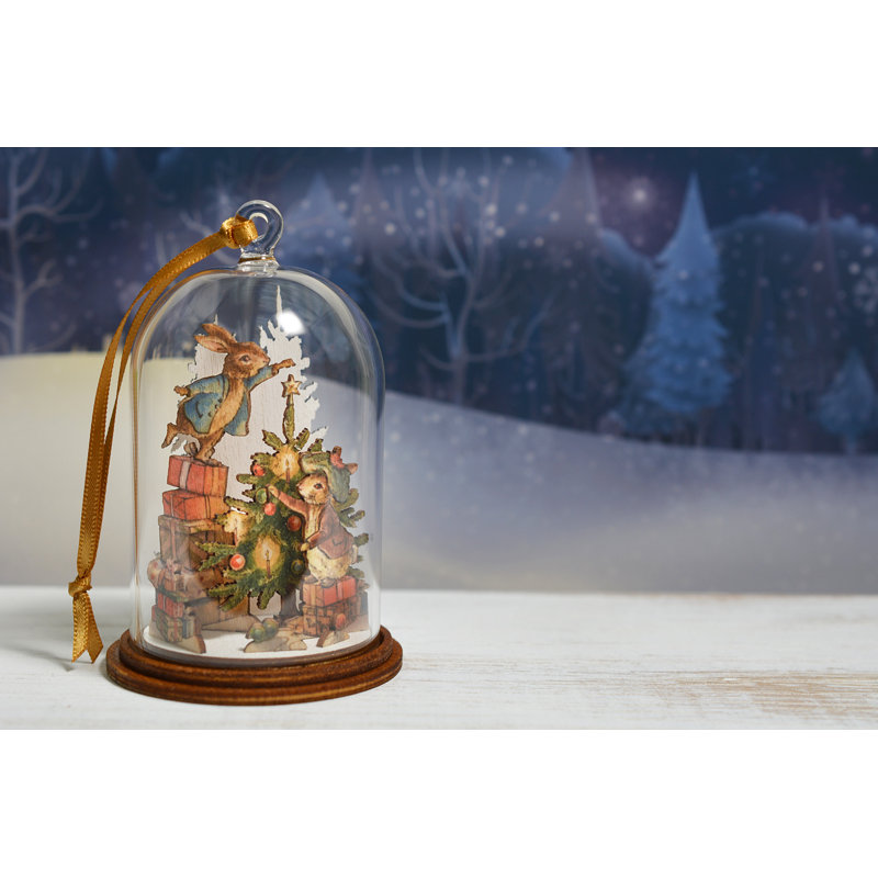 9cm Glass Hanging Figurine Ornament
