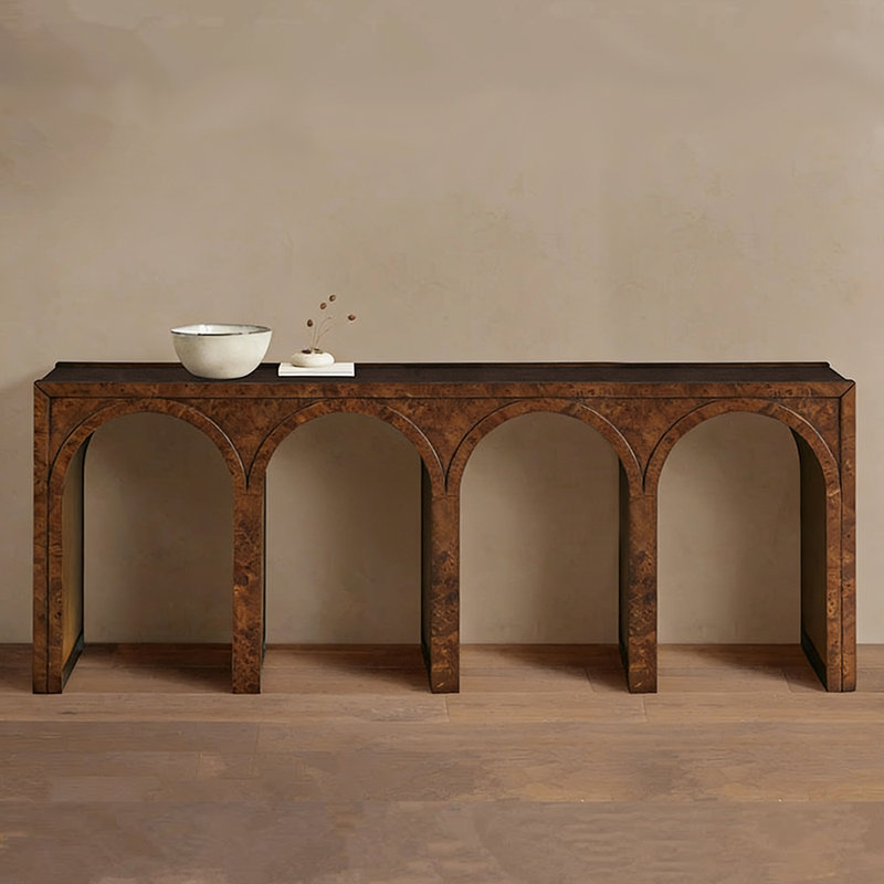 Console américaine, H 31,5 po x l 78,7 po x P 15,7 po, Marron foncé